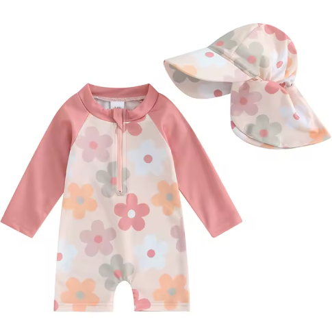 maillot de bain bébé avec casquette - Zelya