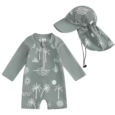 maillot de bain bébé avec casquette - Zelya