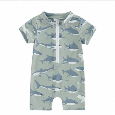 maillot de bain garçon manches courtes - Timo