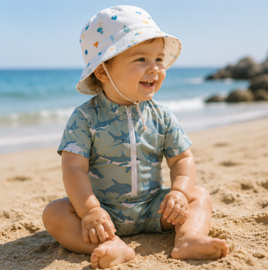 maillot de bain garçon manches courtes - Timo