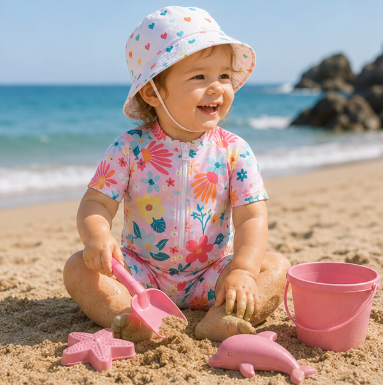 maillot de bain fille manches courtes - lilia
