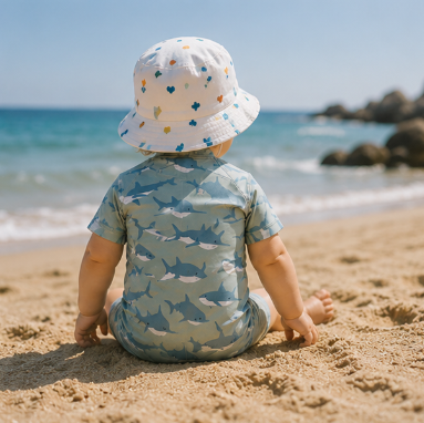 maillot de bain garçon manches courtes - Timo
