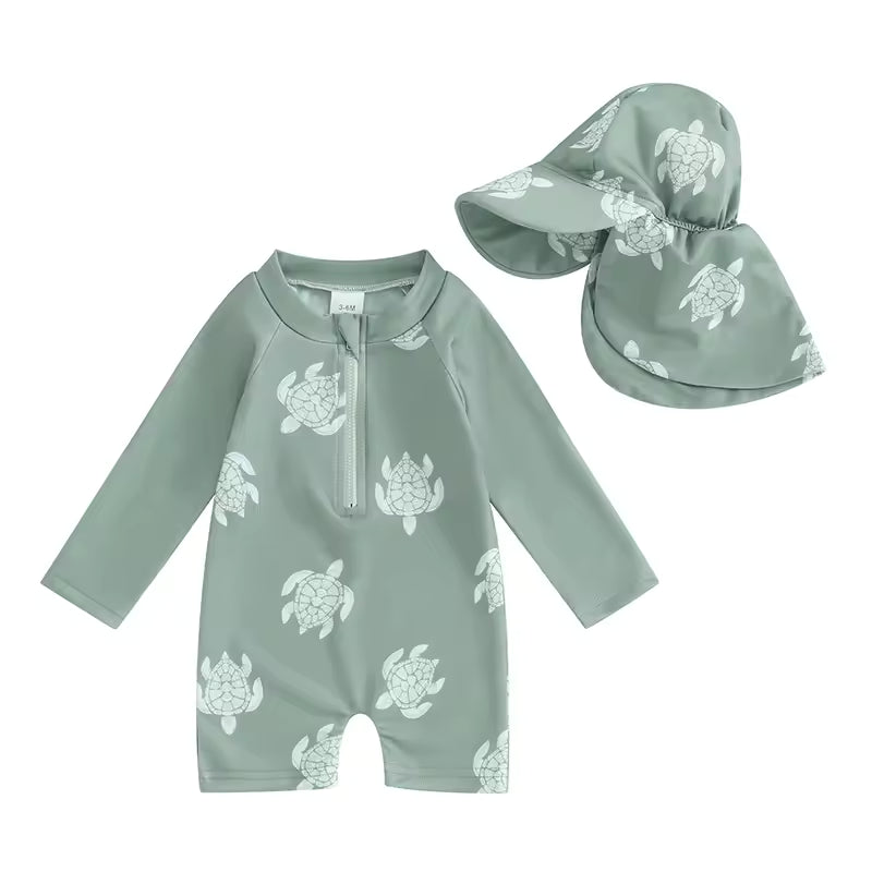 maillot de bain bébé avec casquette - Zelya