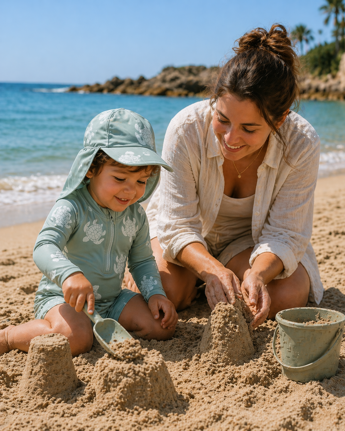 maillot de bain bébé avec casquette - Zelya