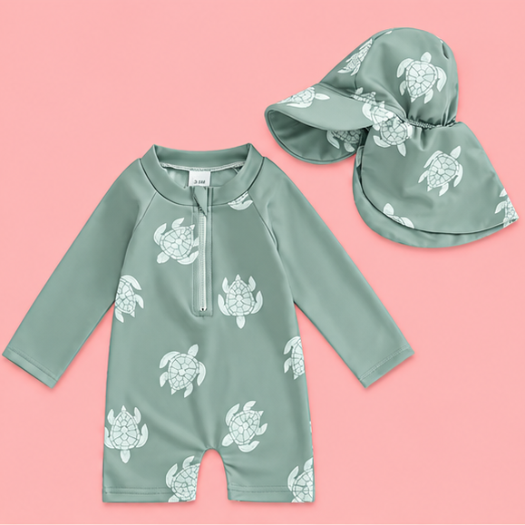 Maillot de bain bébé avec casquette - Zelya